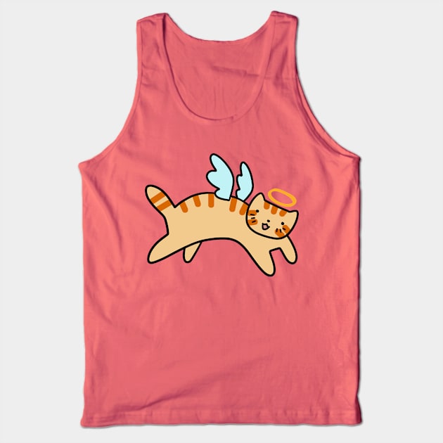 Orange Tabby Cat Angel Tank Top by saradaboru